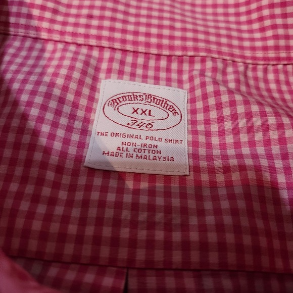 Brooks Brothers Check Short Sleeve Shirt XXL Style 346 All Cotton - Picture 9 of 13
